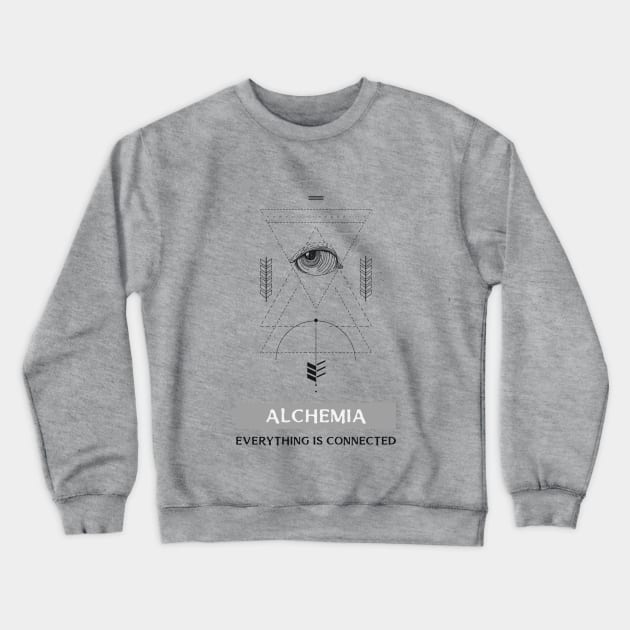 Alchemia:Everything is connected Crewneck Sweatshirt by Evlar